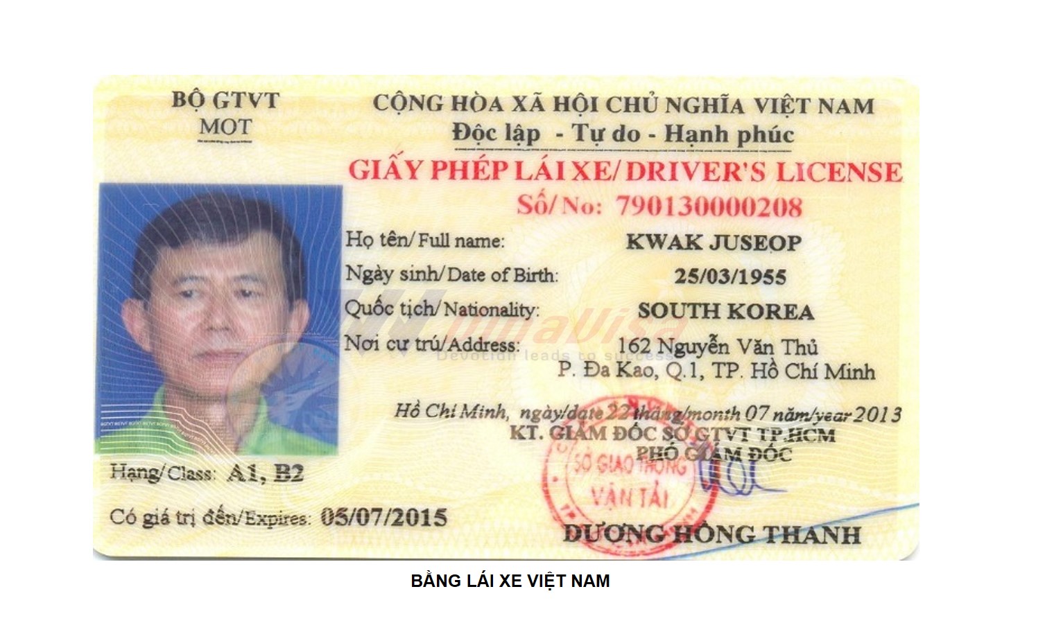 Cấp Đổi Bằng Lái Xe Việt Nam cho người nước ngoài