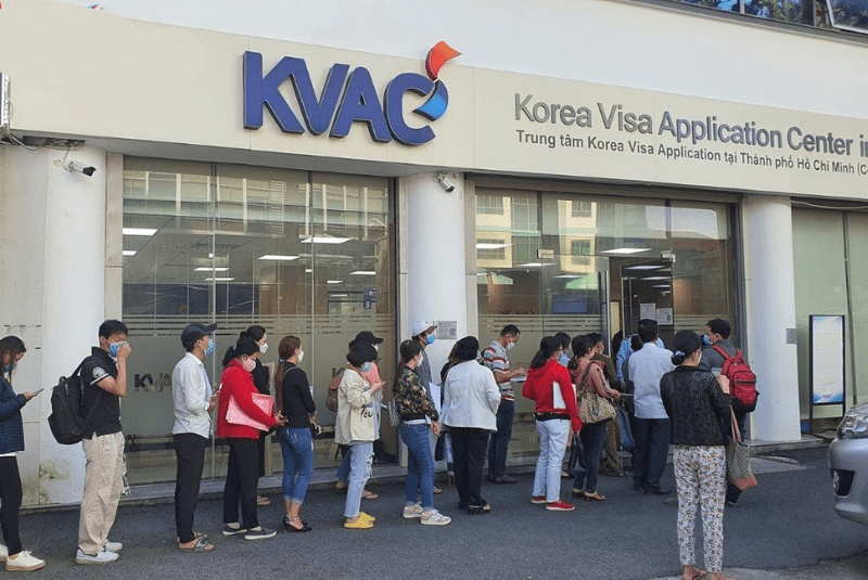Nộp hồ sơ ở trung tâm thị thực Hàn Quốc KVAC